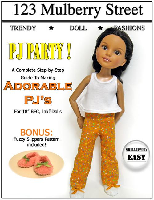 PJ Party Pattern for BFC, Ink. Dolls