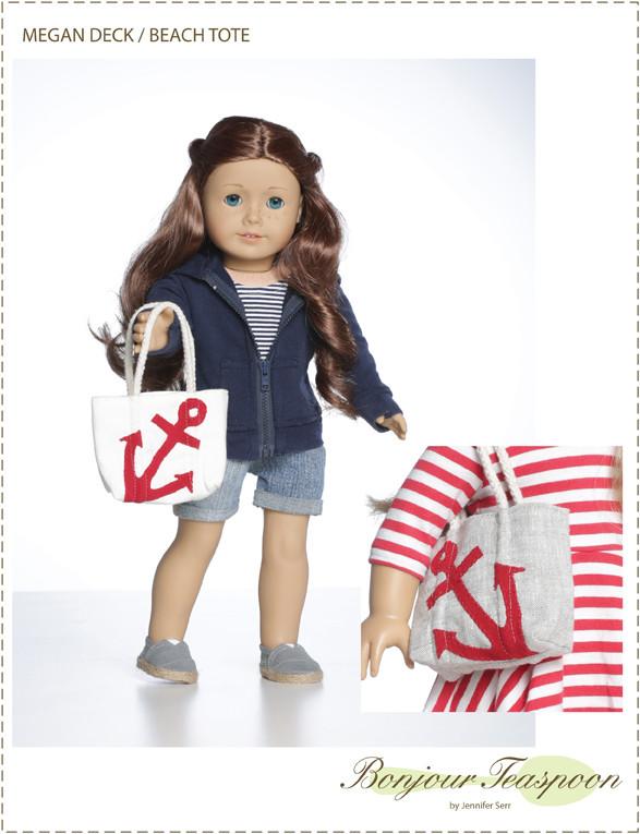 Megan Deck Beach Tote 18" Doll Accessory Pattern