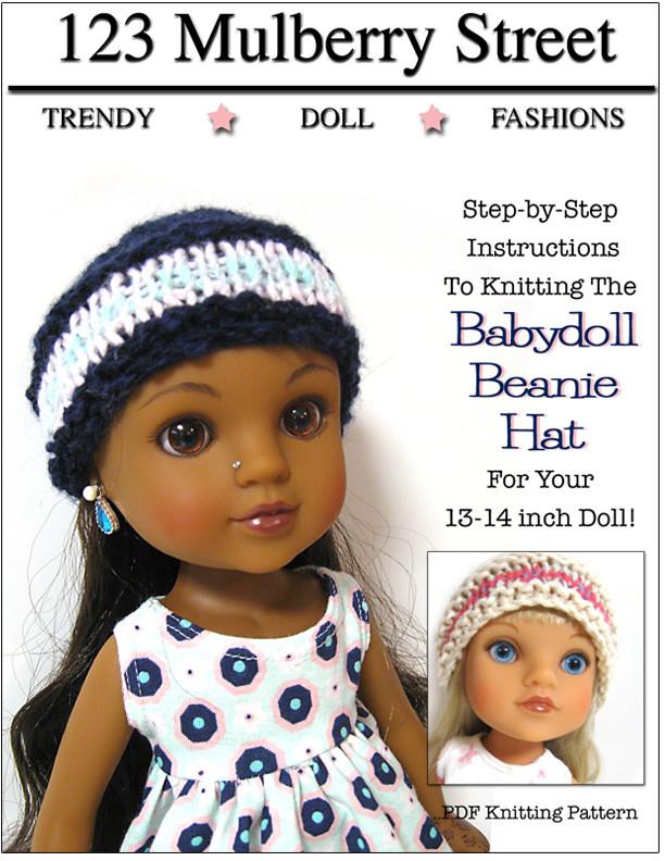 Babydoll Beanie Knitting Pattern for Les Cheries and Hearts for Hearts Girls Dolls