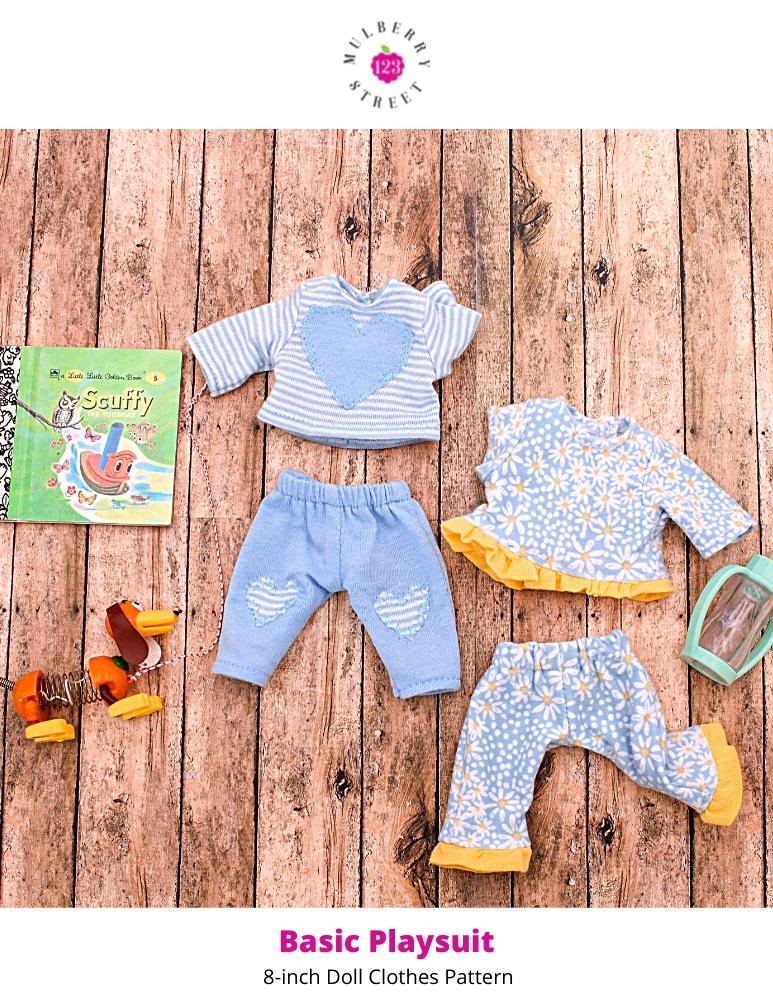 Basic Playsuit 8" Baby Doll Clothes Pattern