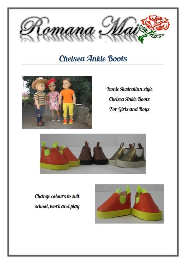 Chelsea Ankle Boots 18" Doll Shoes