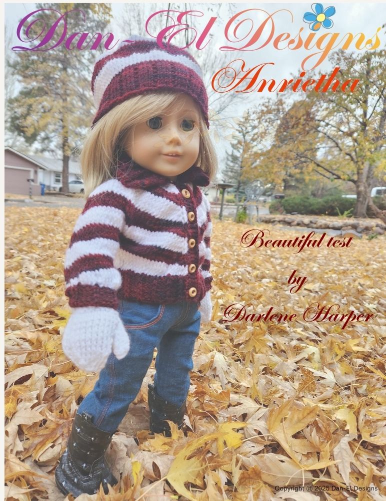 Anrietha 18" Doll Clothes Knitting Pattern