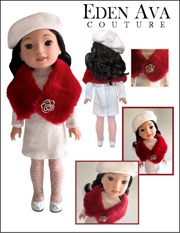Peppermint Snow Outfit 14.5" Doll Clothes Pattern