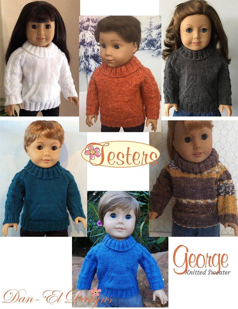 George 18" Doll Clothes Knitting Pattern