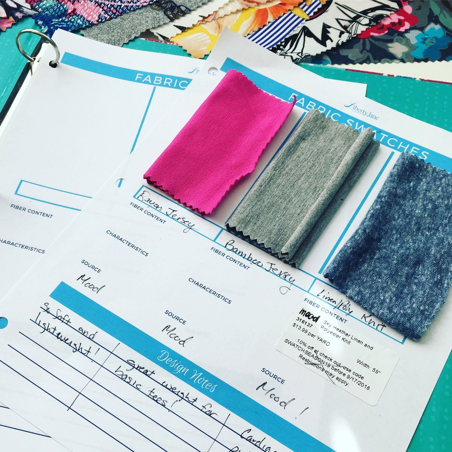 SWC Bonus Fabric Swatch Book Page PDF