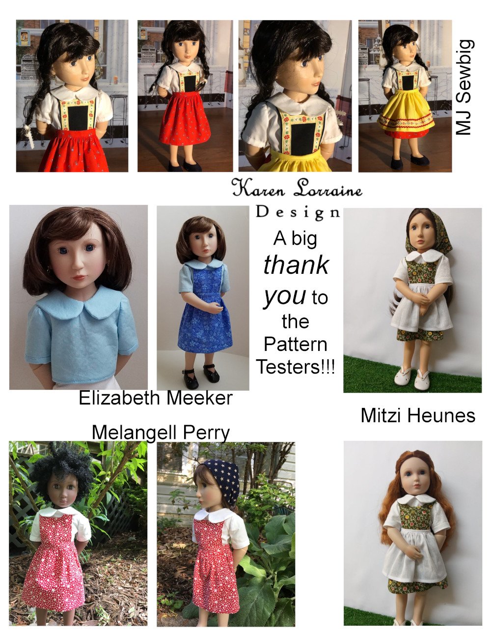 Tyrol 16" Doll Clothes Pattern For A Girl For All Time Dolls