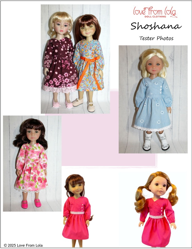 Shoshana 14.5-15" Doll Clothes Pattern