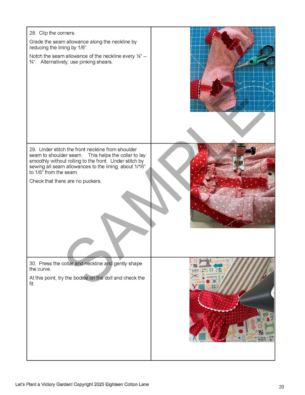 Let's Plant a Victory Garden! 18" Doll Clothes Pattern