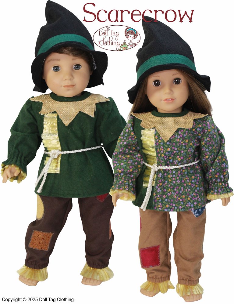 Scarecrow 18" Doll Clothes Pattern