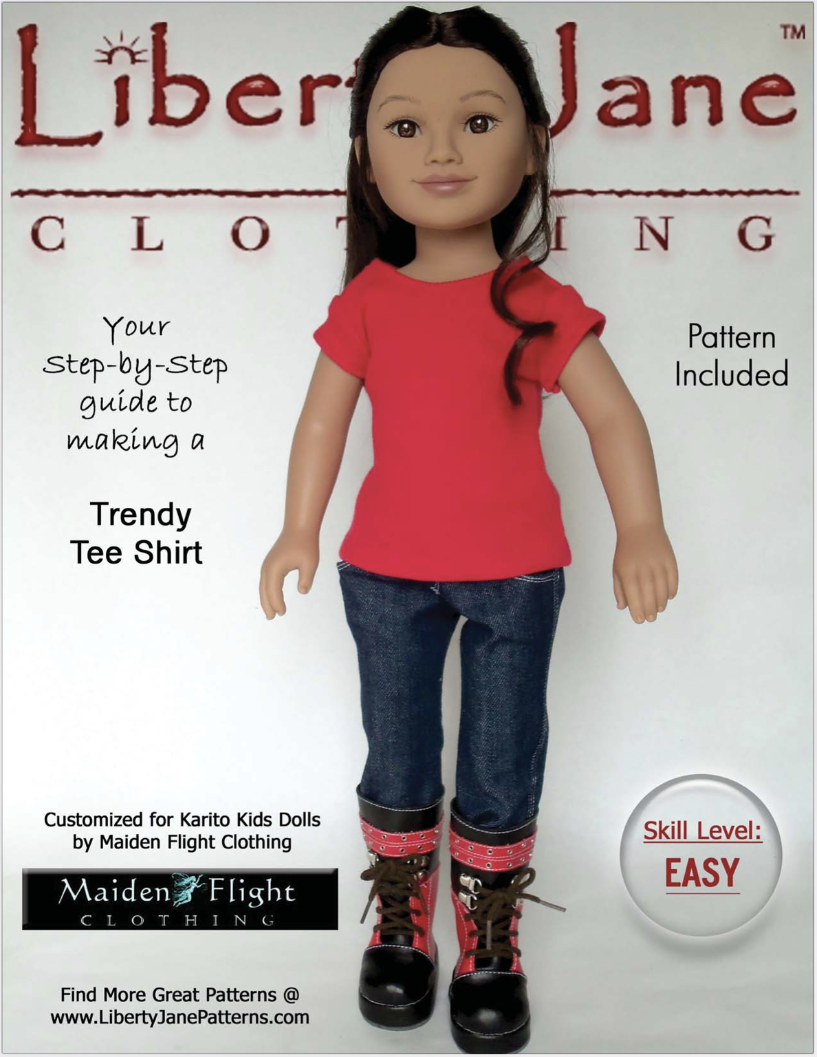 Free T-Shirt Pattern for 21" Karito Kids Dolls