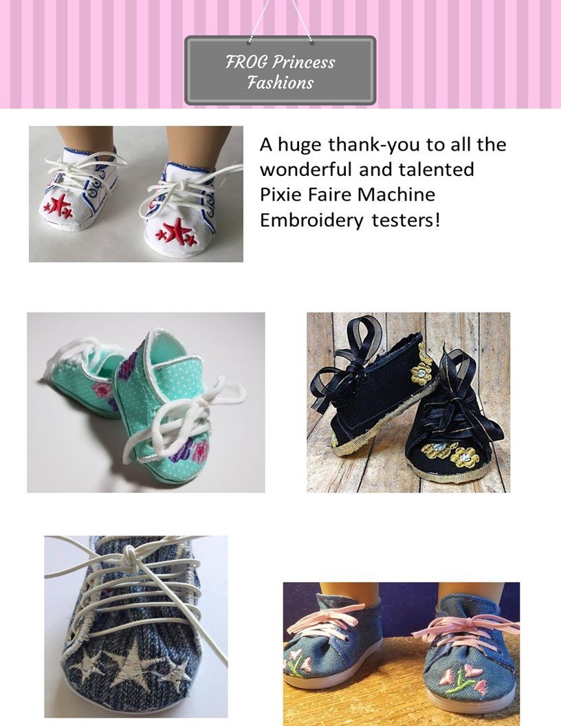 Sweet Sneaks Shoes Machine Embroidery Design