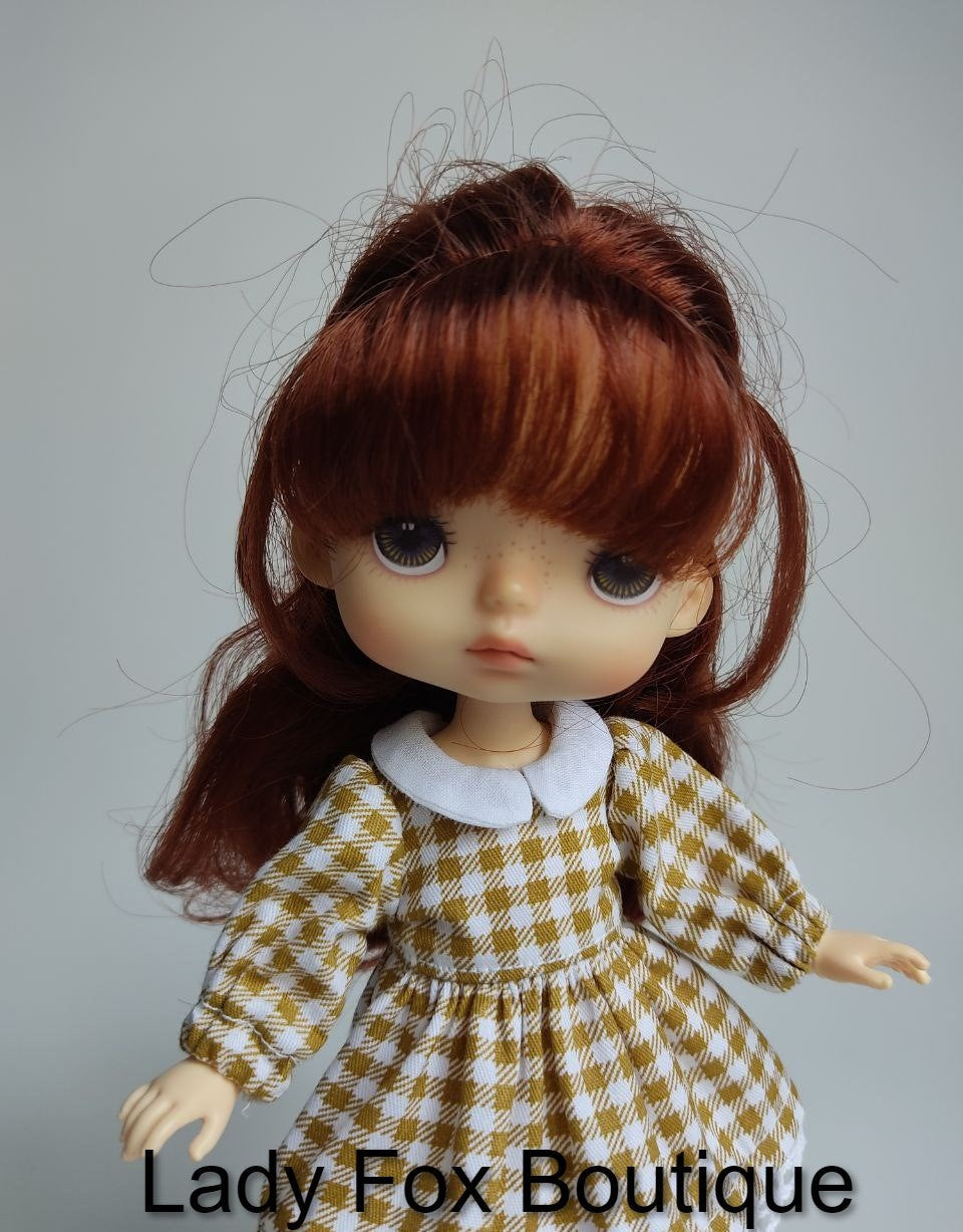 Cozy Autumn Dress Doll Clothes Pattern For 6 Inch AG Mini Dolls