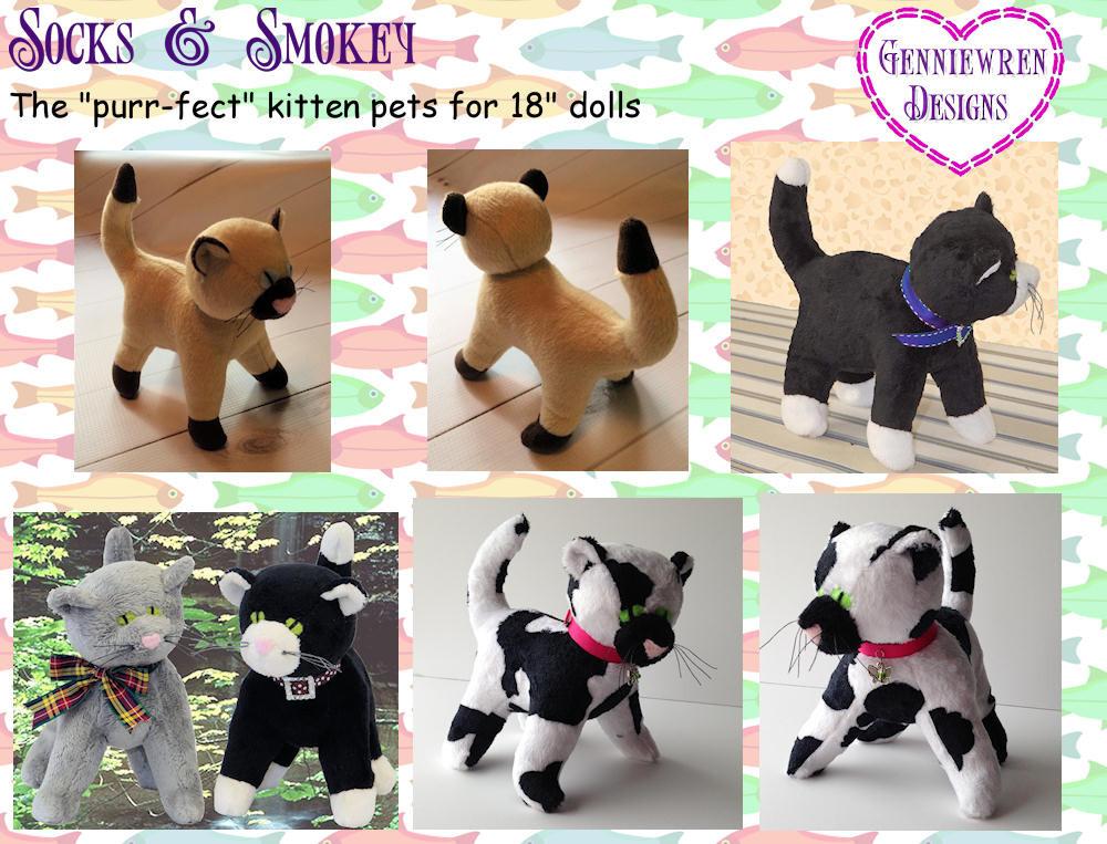 Socks & Smokey 18" Doll Pet Pattern