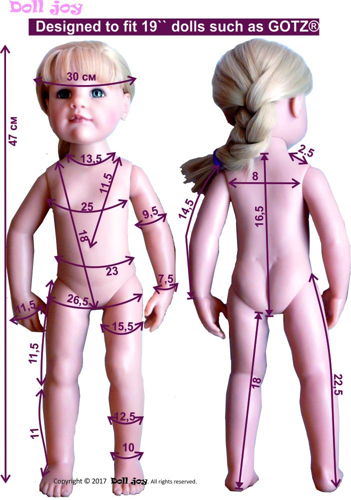 Flutter Sleeve Top Pattern for 19" Gotz Dolls