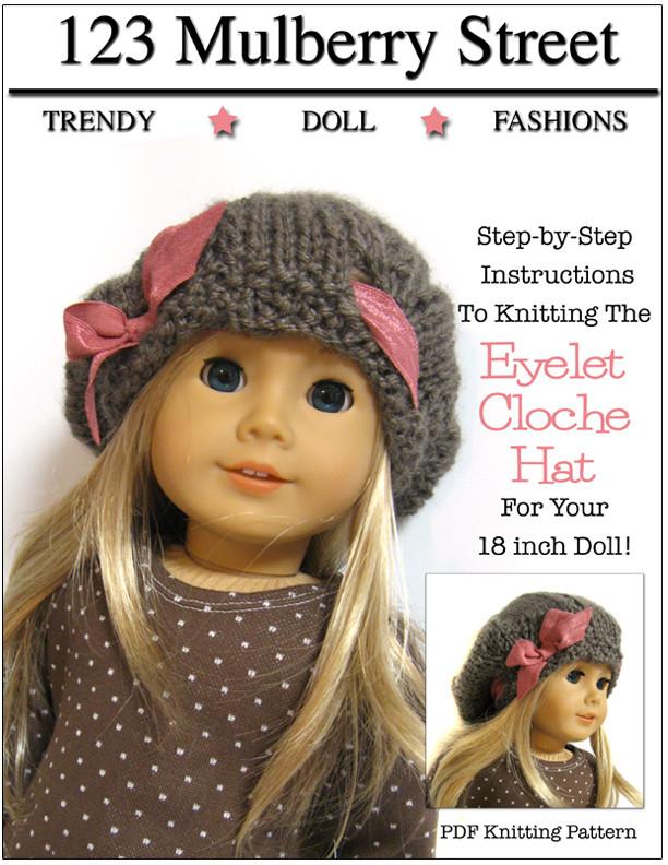Eyelet Cloche Hat Knitting Pattern