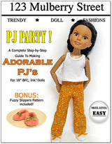 123 Mulberry St PJ's Pattern for BFC, Ink. Dolls