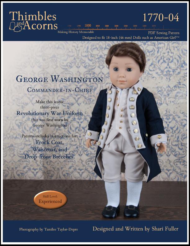 George Washington, Commander-in-Chief 18" Doll Clothes Pattern