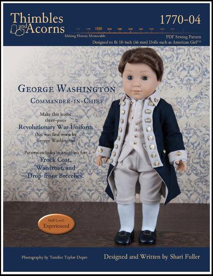 George Washington, Commander-in-Chief 18" Doll Clothes Pattern