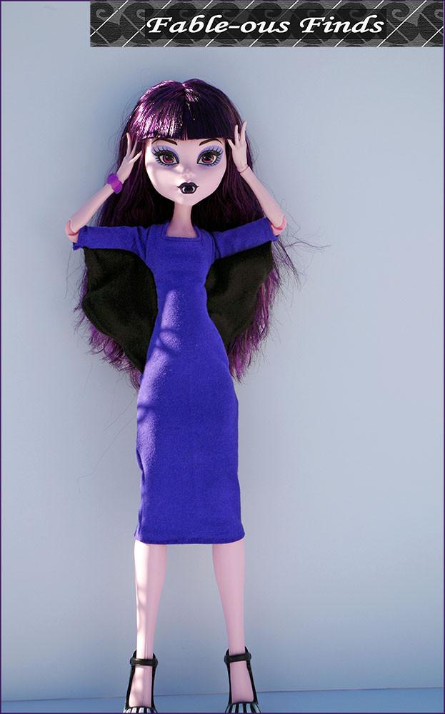 The Batwing Dress for 17" Pattern for Monster High Dolls