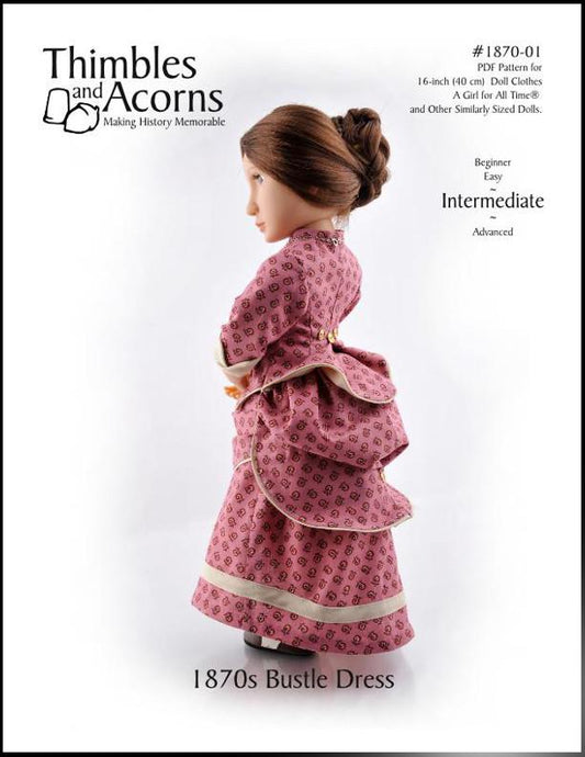 1870's Bustle Dress Pattern For AGAT Dolls