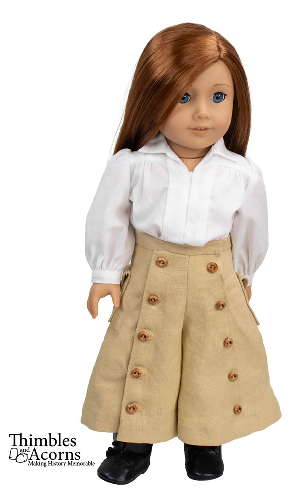 Edwardian Bicycle Skirt 18" Doll Clothes Pattern
