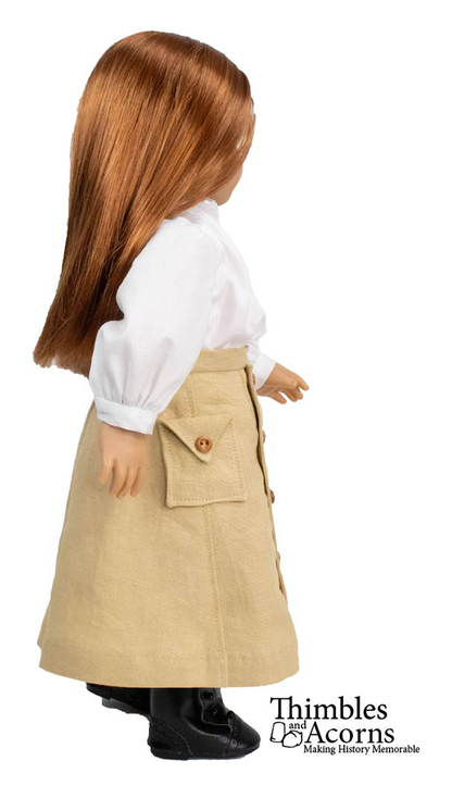 Edwardian Bicycle Skirt 18" Doll Clothes Pattern