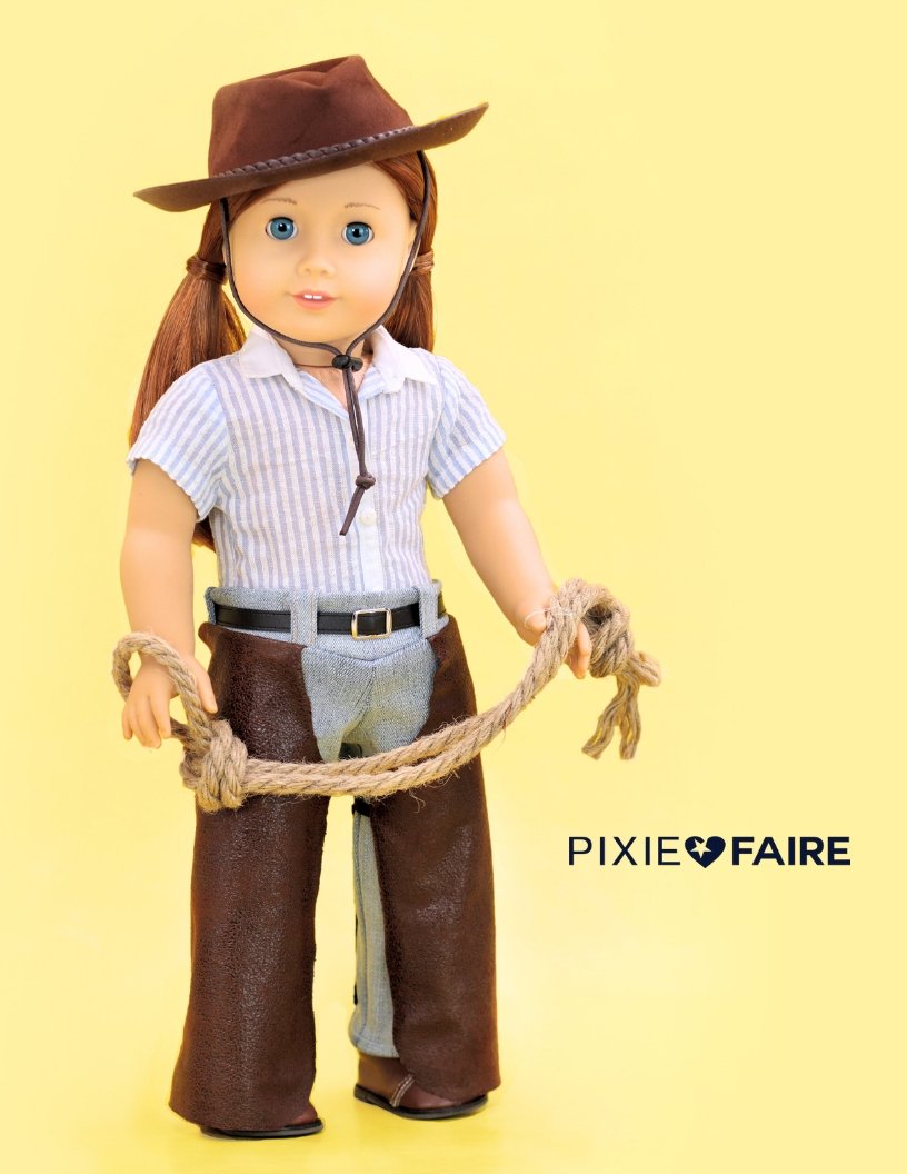 Cowgirl Ranch Chaps 18" Doll Clothes Pattern