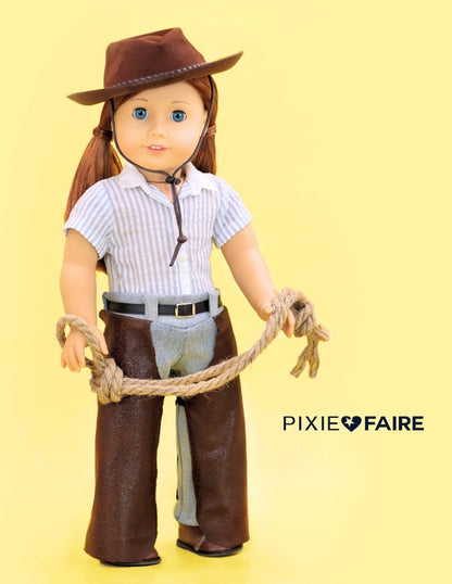 Cowgirl Ranch Chaps 18" Doll Clothes Pattern