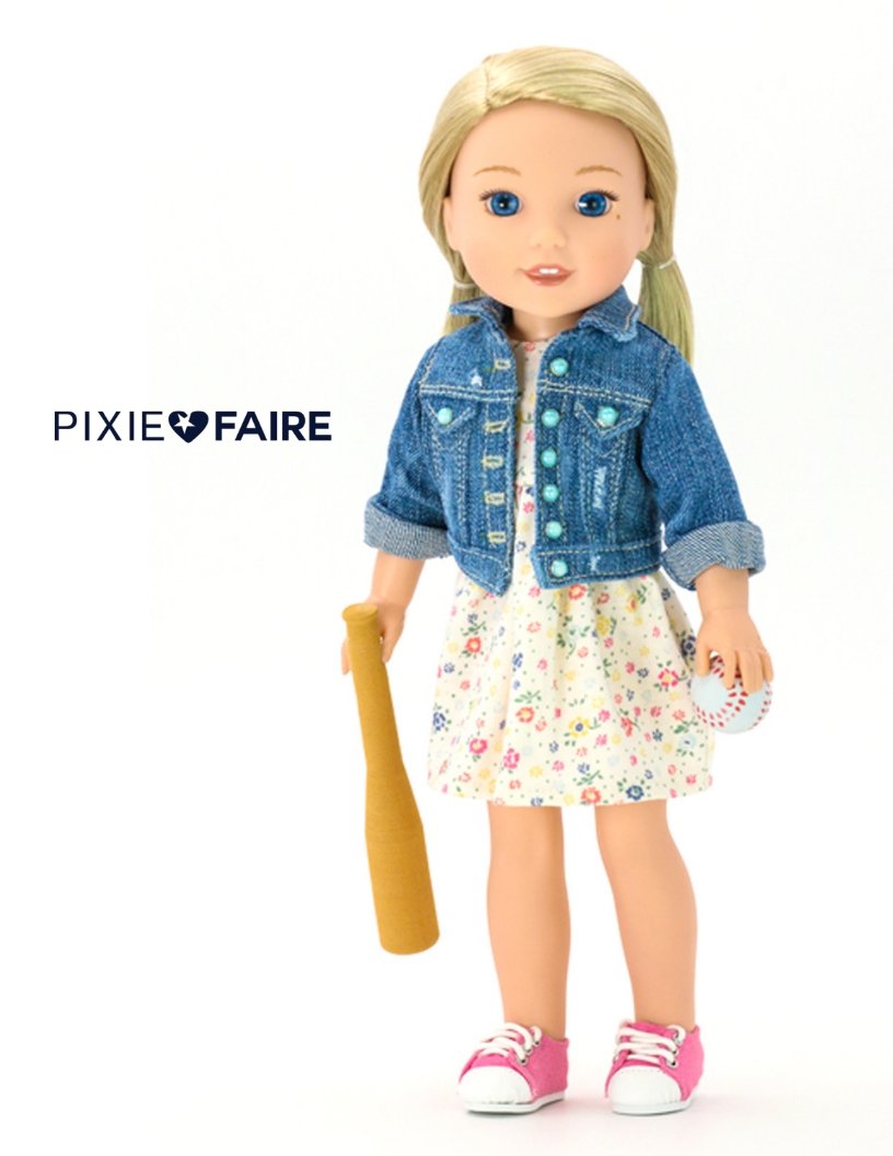 Denim Jacket 14.5" Doll Clothes Pattern