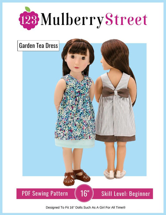 Garden Tea Dress Pattern For 16" A Girl For All Time Dolls