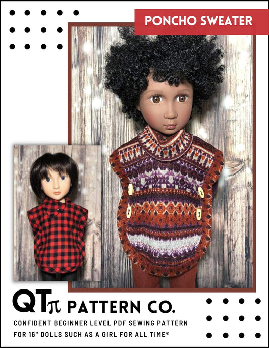 Poncho Pattern For A Girl For All Time Dolls