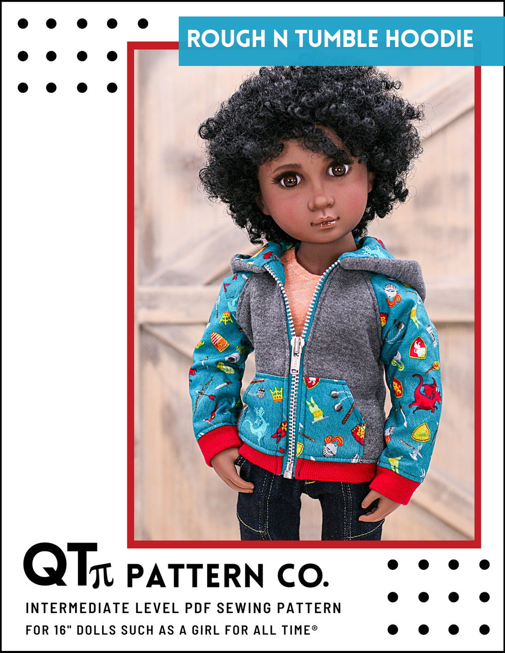 Rough N Tumble Hoodie Pattern For A Girl For All Time Dolls