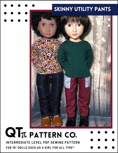 Skinny Utility Pants Pattern For A Girl For All Time Dolls