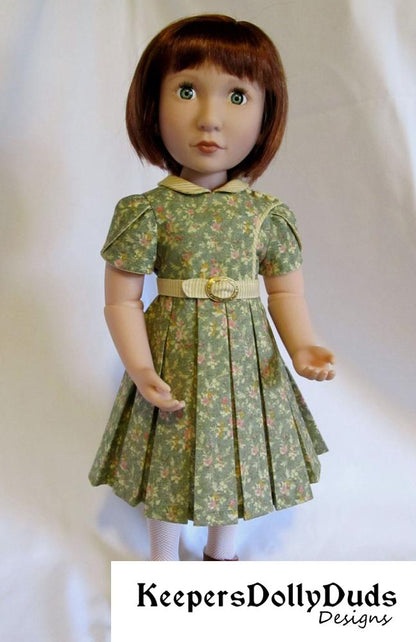 Bodice Details Dress Pattern For A Girl For All Time Dolls