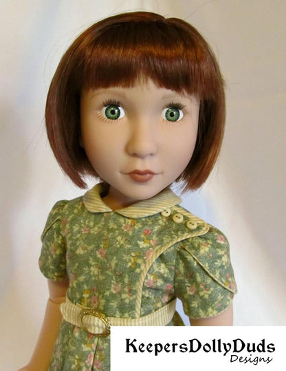Bodice Details Dress Pattern For A Girl For All Time Dolls