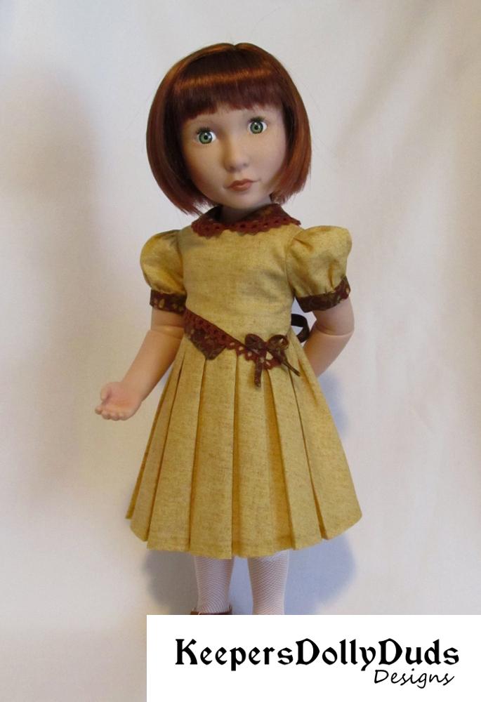 Bodice Details Dress Pattern For A Girl For All Time Dolls