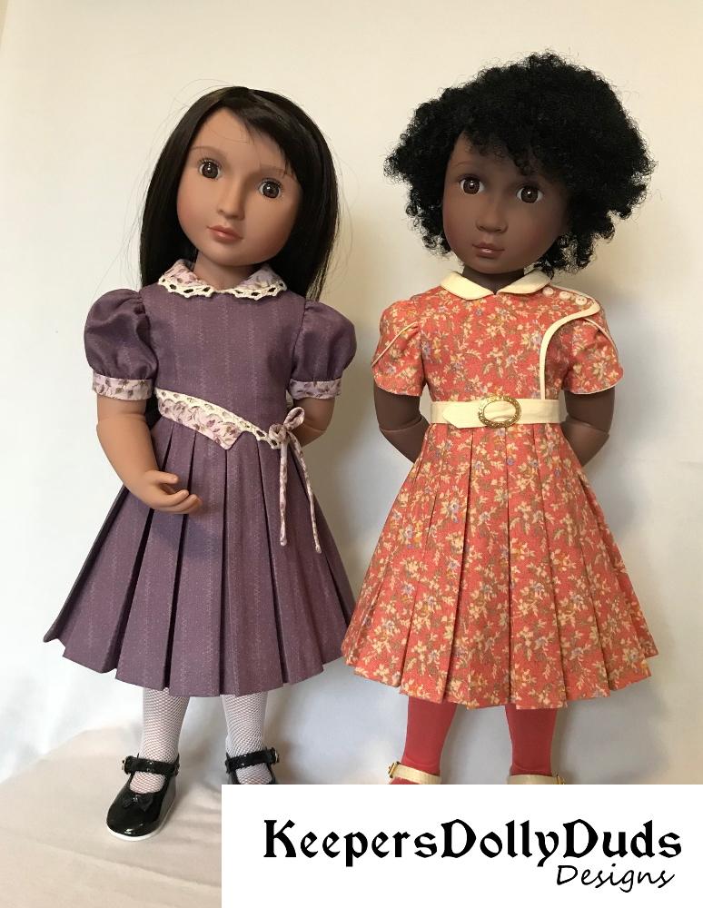 Bodice Details Dress Pattern For A Girl For All Time Dolls