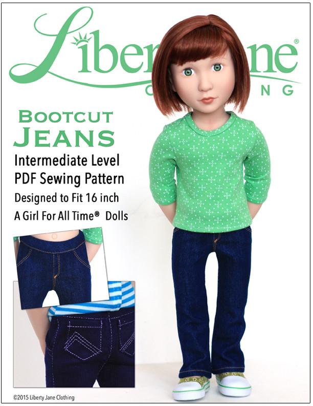 Bootcut Jeans Pattern for AGAT Dolls