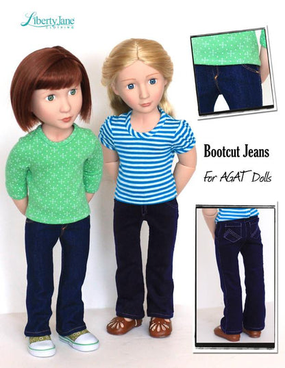 Bootcut Jeans Pattern for AGAT Dolls