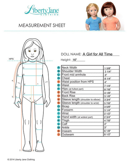 Bootcut Jeans Pattern for AGAT Dolls