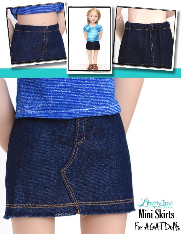 Mini Skirt Pattern for AGAT Dolls