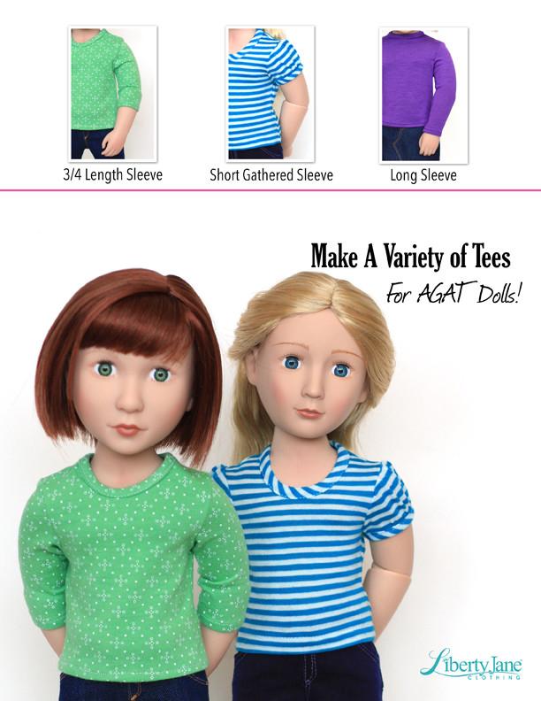T-Shirt Variations Pattern for AGAT Dolls