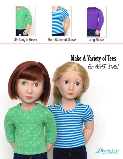 T-Shirt Variations Pattern for AGAT Dolls