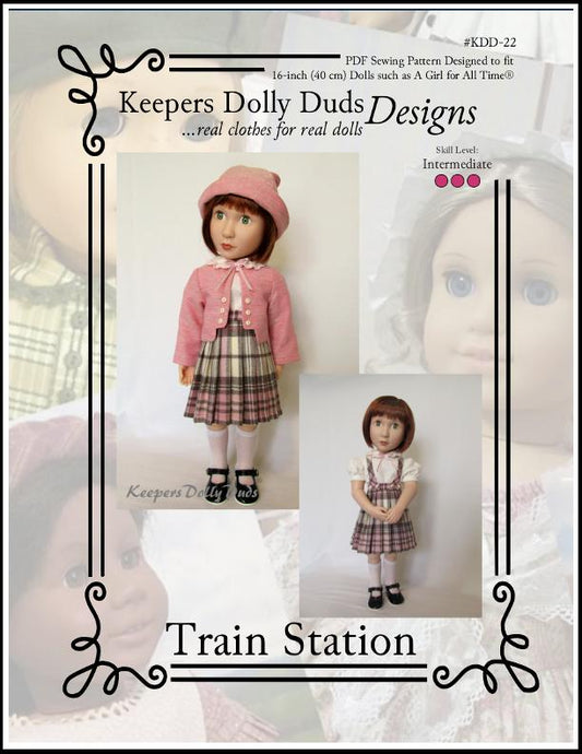 Train Station Four Piece Outfit Pattern For A Girl For All Time Dolls