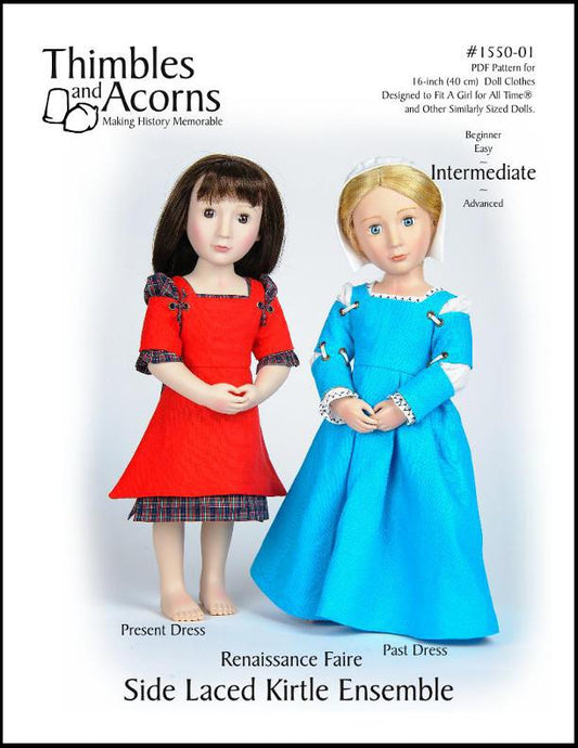 Renaissance Faire Side Laced Kirtle Ensemble for AGAT Dolls