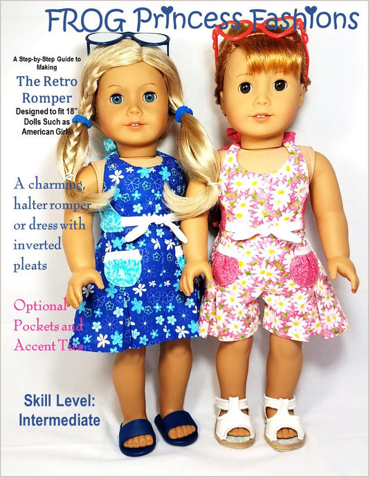 Retro Romper 18" Doll Clothes Pattern
