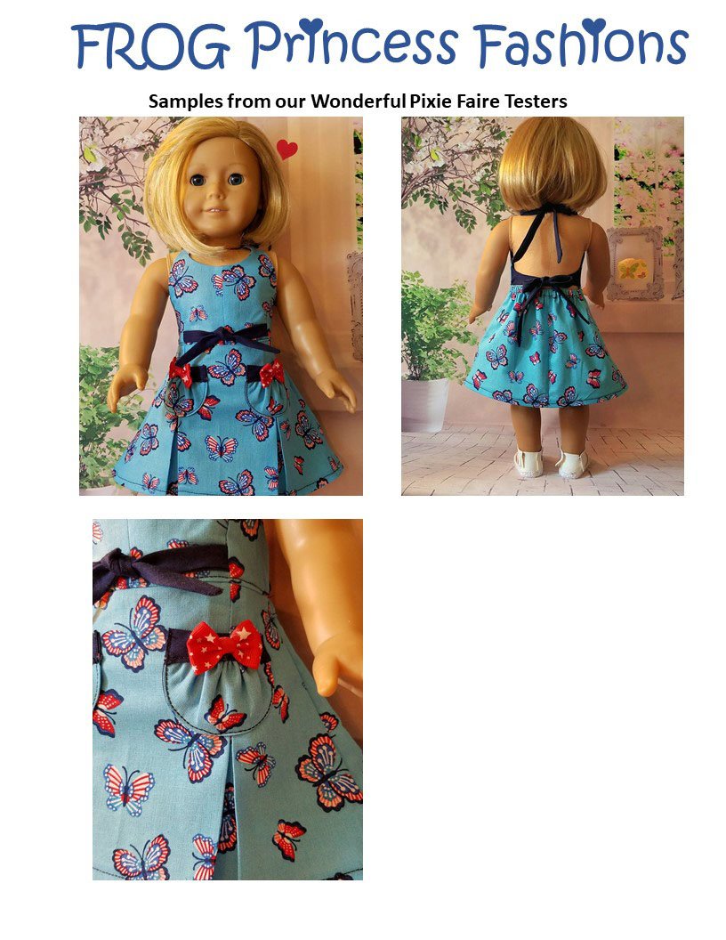 Retro Romper 18" Doll Clothes Pattern