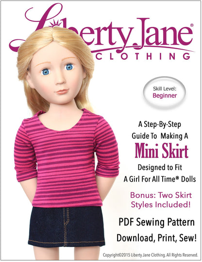 Mini Skirt Pattern for AGAT Dolls