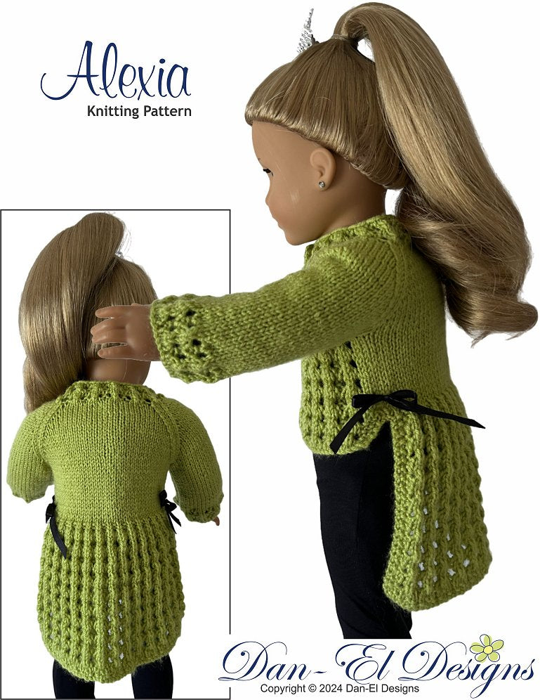 Alexia 18" Doll Clothes Knitting Pattern