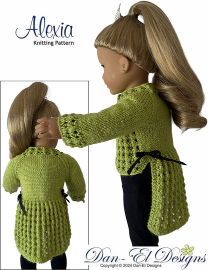 Alexia 18" Doll Clothes Knitting Pattern
